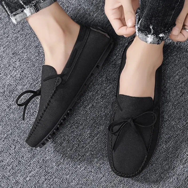 Мокасины из замши с брендом, модель Loafers, черный PUGHGAETZF — фото 2