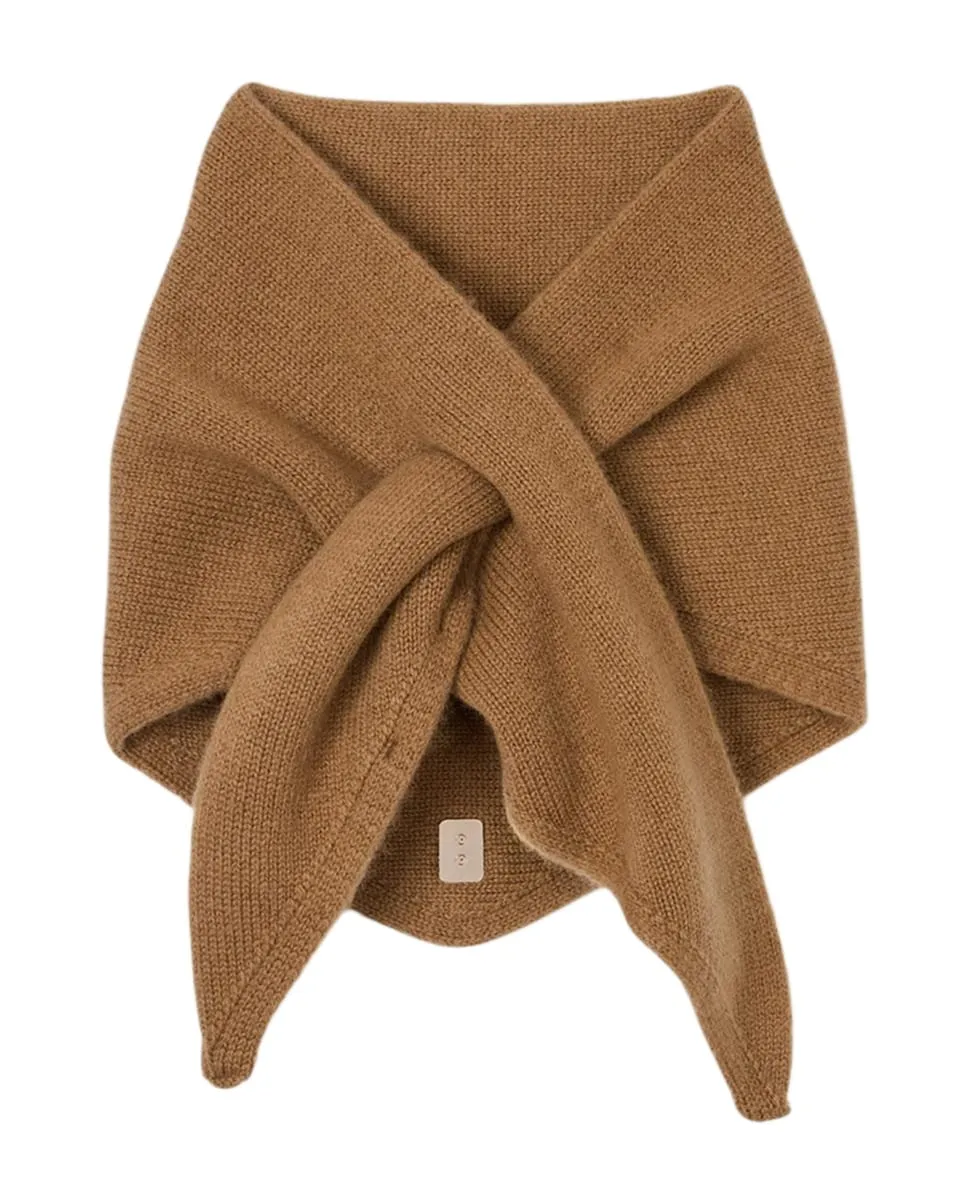 

Женский шарф из шерсти и кашемира Sandro, коричневый