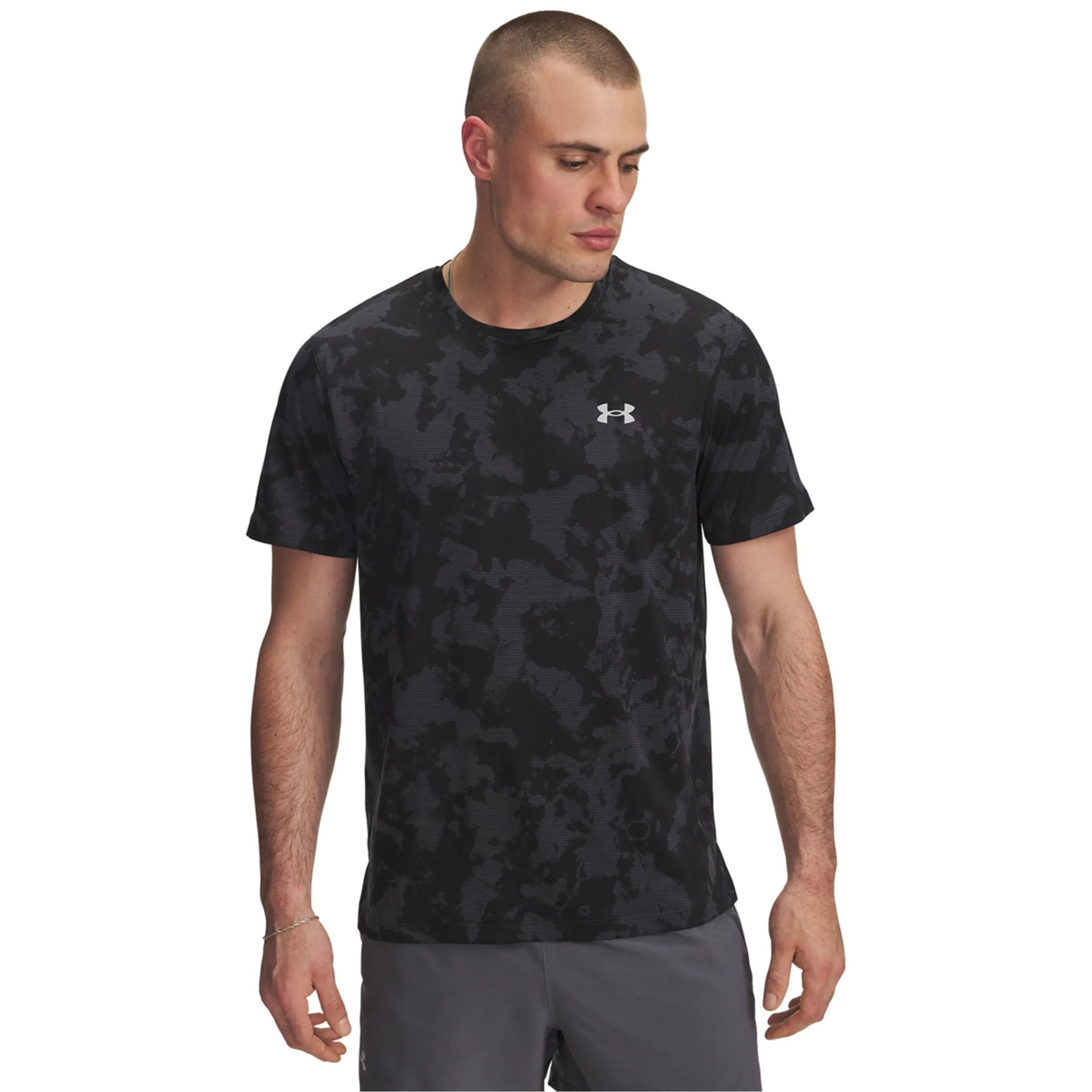 

Мужская футболка UA Launch Printed SS Under Armour, серый