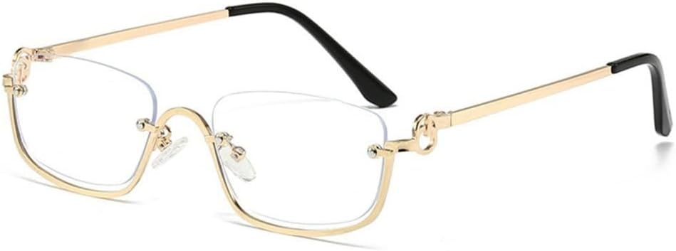 

Женские солнцезащитные очки маленького размера, металлическая полуободковая оправа, винтажный стиль, защита от УФ-излучения UV400, модные узкие очки TYUVIVO, Transparent