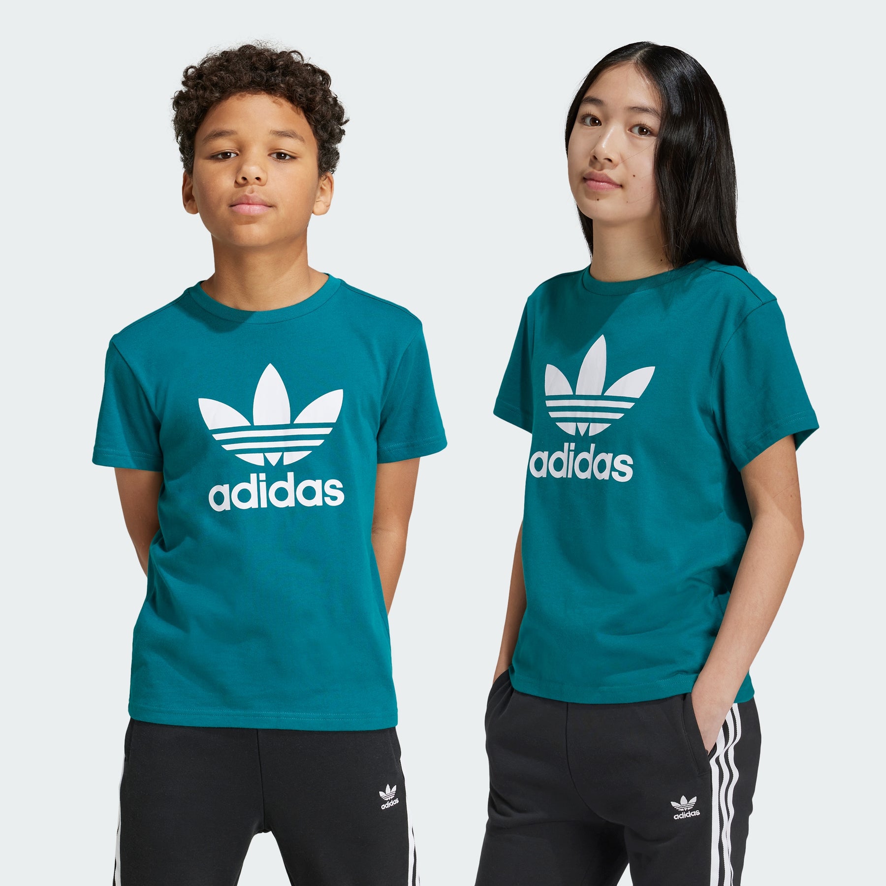

Футболка Adicolor с трилистником для детей Adidas, legacy teal