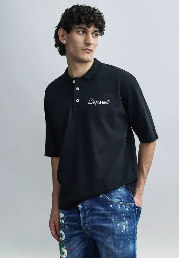 Футболка-Поло теннисного кроя Dsquared2, Black