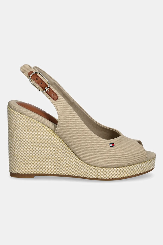 Сандалии Flag High Wedge Espadrille на ремешке Tommy Hilfiger, бежевый — фото 2