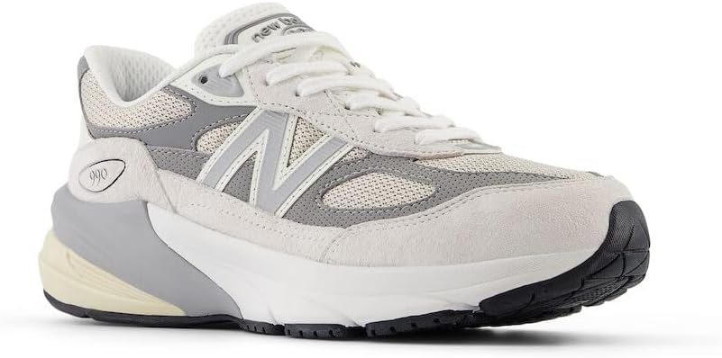 Детские кроссовки New Balance 990 V6 на шнуровке, белый — фото 3