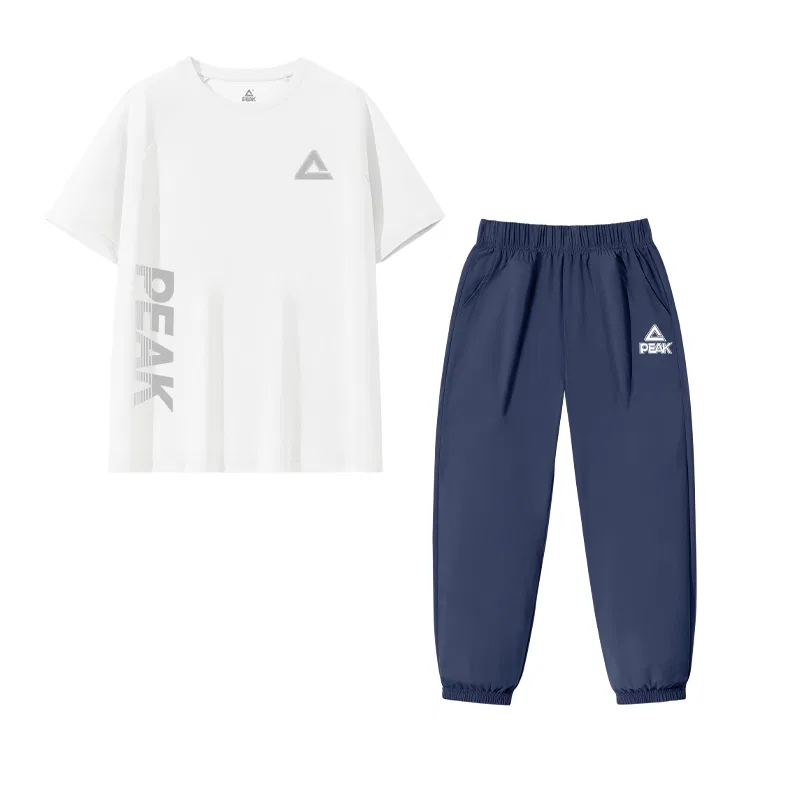 Детский спортивный костюм PEAK Crew Neck Thin белый