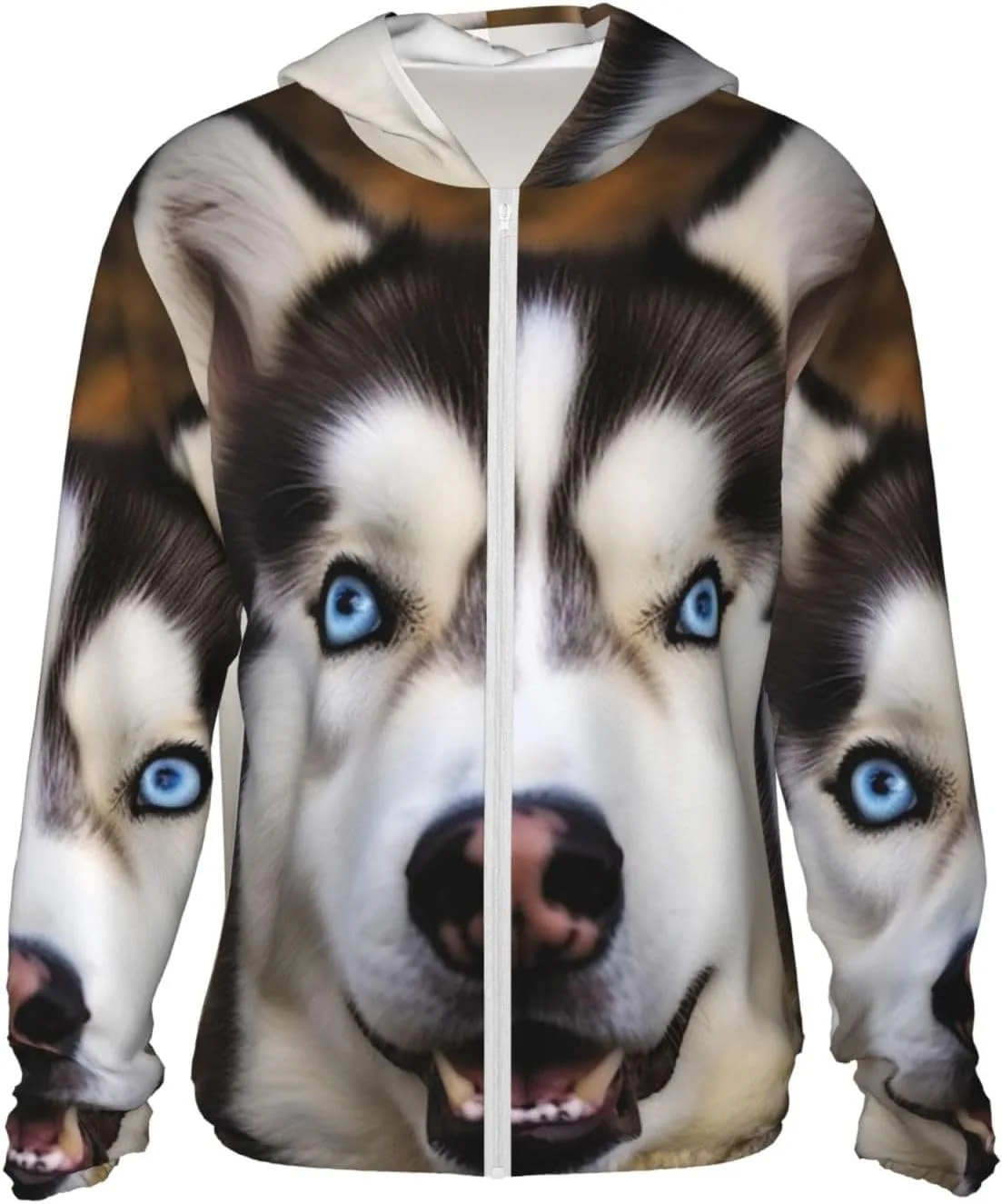 

Толстовка с капюшоном для защиты от солнца Unisex Stupid Husky Dog UPF 50+ BSCKKDMN