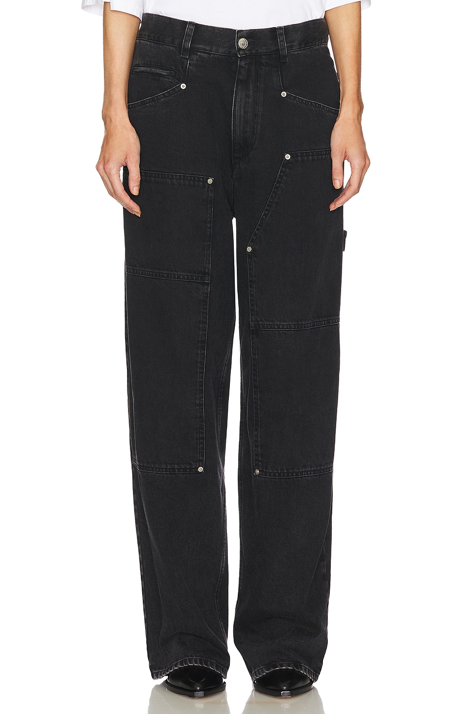

Джинсы офра Isabel Marant Etoile, черный