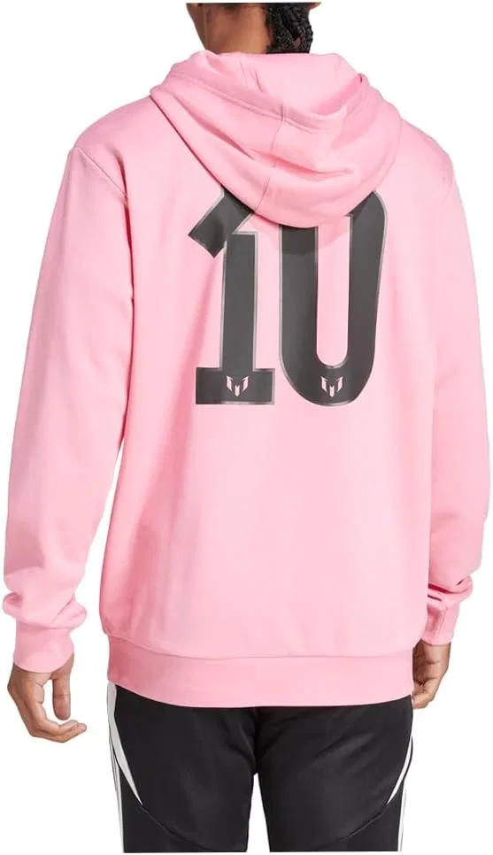 Толстовка Adidas Mens Messi Name & Number Graphic Casual Outerwear Casual - Pink — фото 3