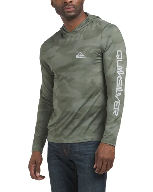 

Футболка с логотипом Upf 50 и капюшоном Quiksilver, цвет Camouflage