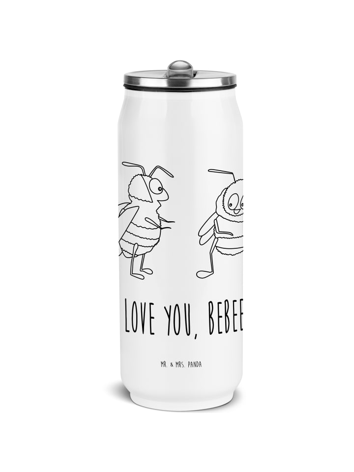 

Mr. & Mrs. Panda Белая бутылка для напитков с изображением пары пчел и надписью