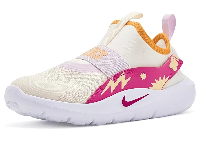 Кроссовки без шнурков Flex Runner 4 SE Nike Kids, Chalk/Desert Pink/Sundial/Tangerine Tint — фото 2