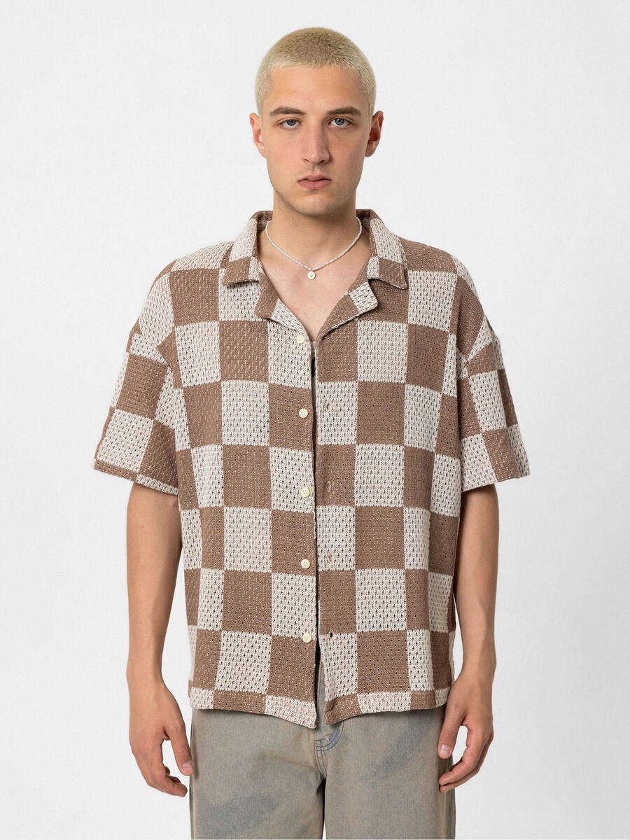 

Рубашка на пуговицах Comfort fit VAMOS CLO, коричневый