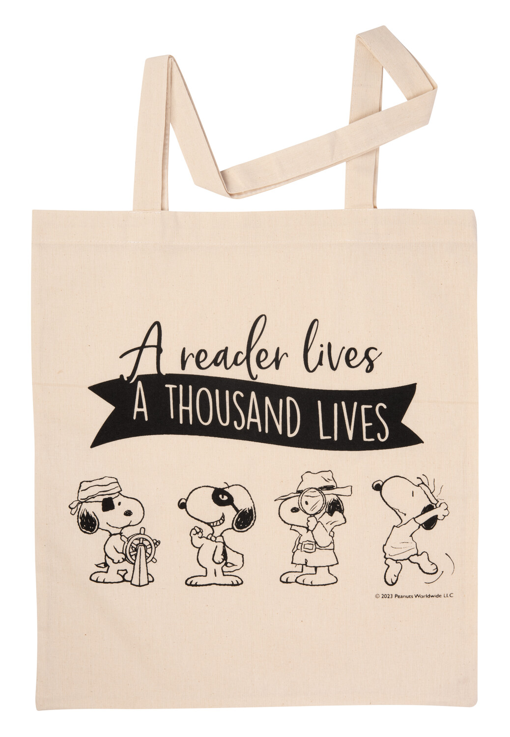 

Сумка шоппер United Labels The Peanuts Snoopy Stoffbeutel A reader lives a thousand lives, бежевый