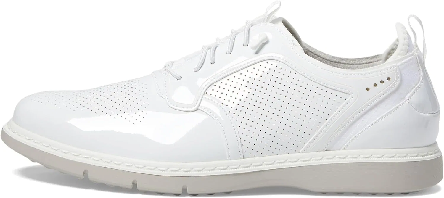 Оксфорды Stacy Adams Herren Spyre с гладким носком и эластичной шнуровкой, White Patent Leather Look — фото 4
