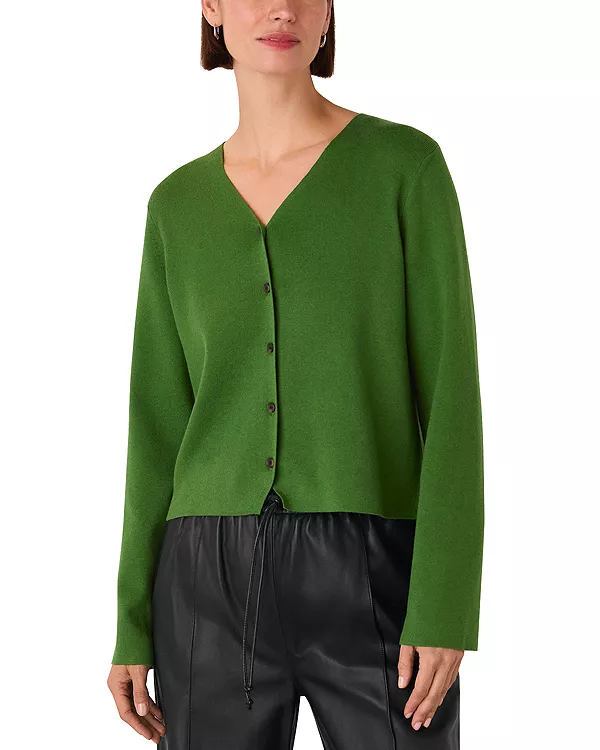 

Кардиган с V-образным вырезом и пуговицами спереди Whistles, зеленый