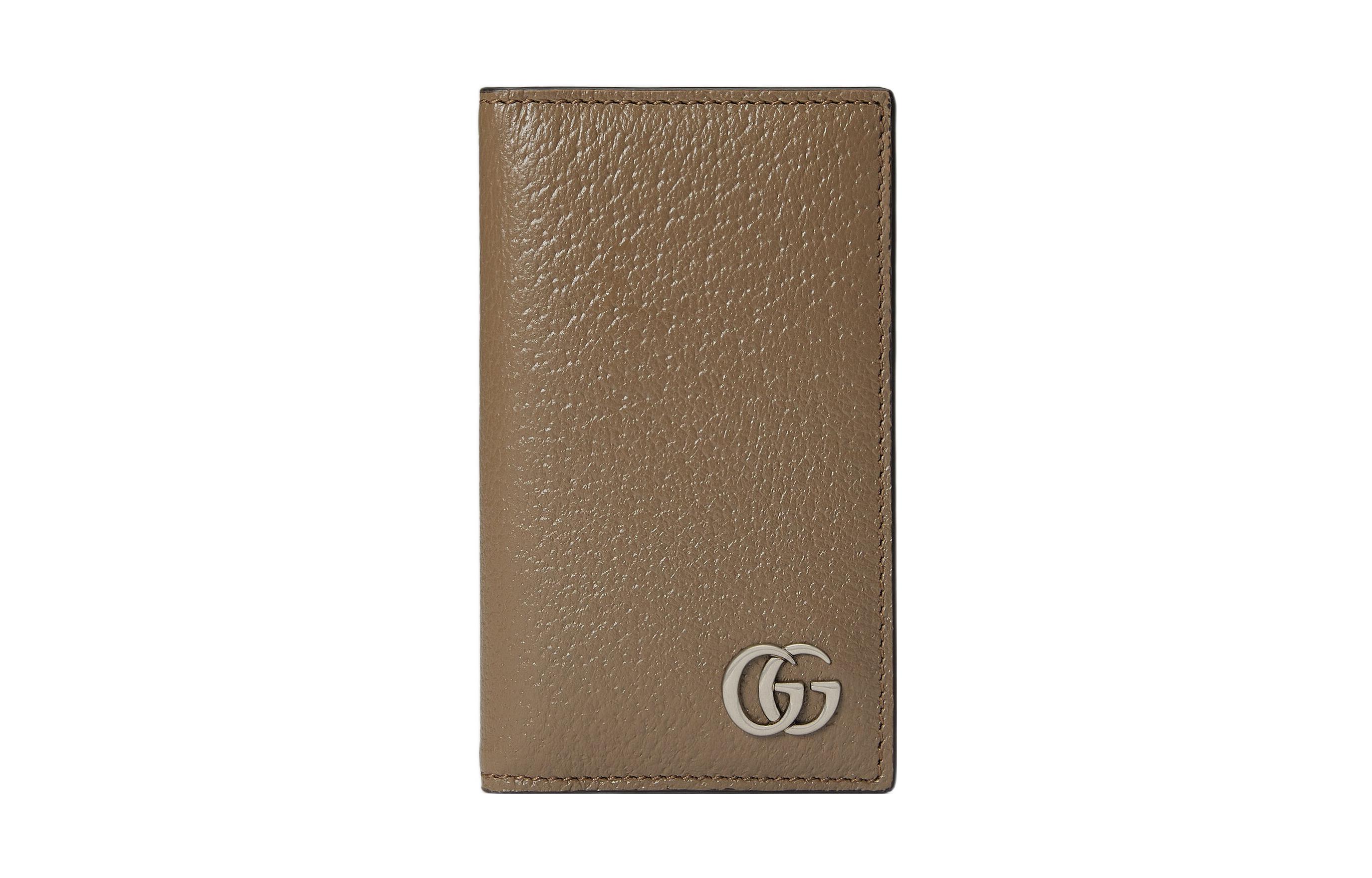 

Кожаный кошелёк GG Marmont для мужской коллекции тауп GUCCI