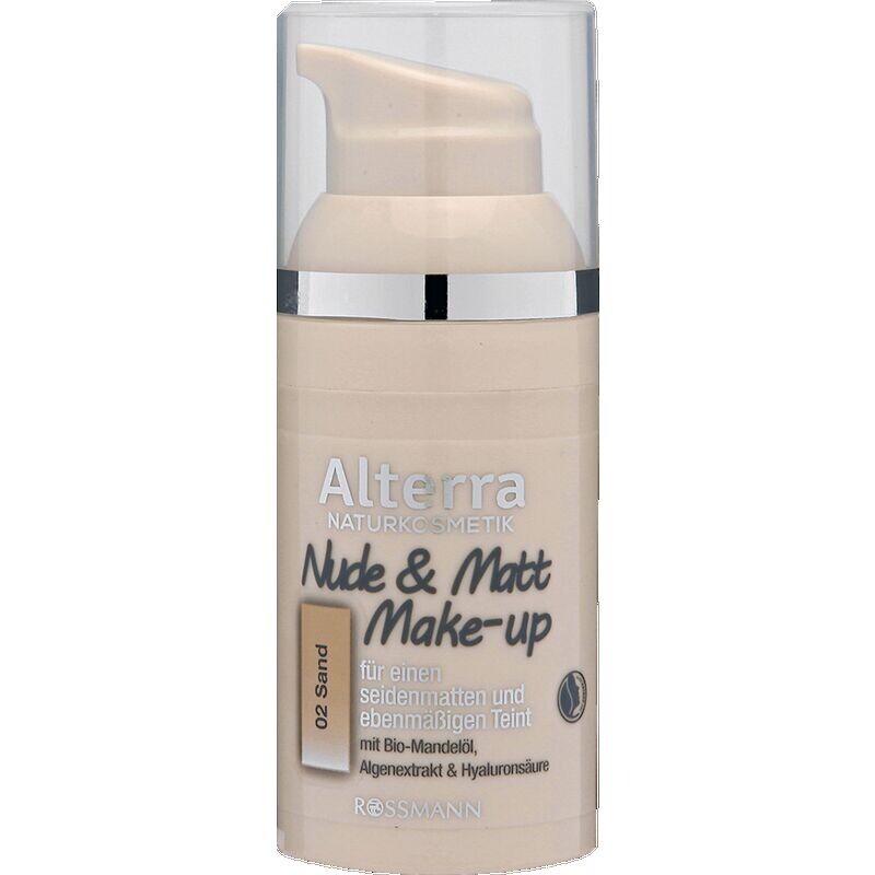 

Нюдовый и матовый макияж 02 — песочный Alterra NATURKOSMETIK, 30 ml