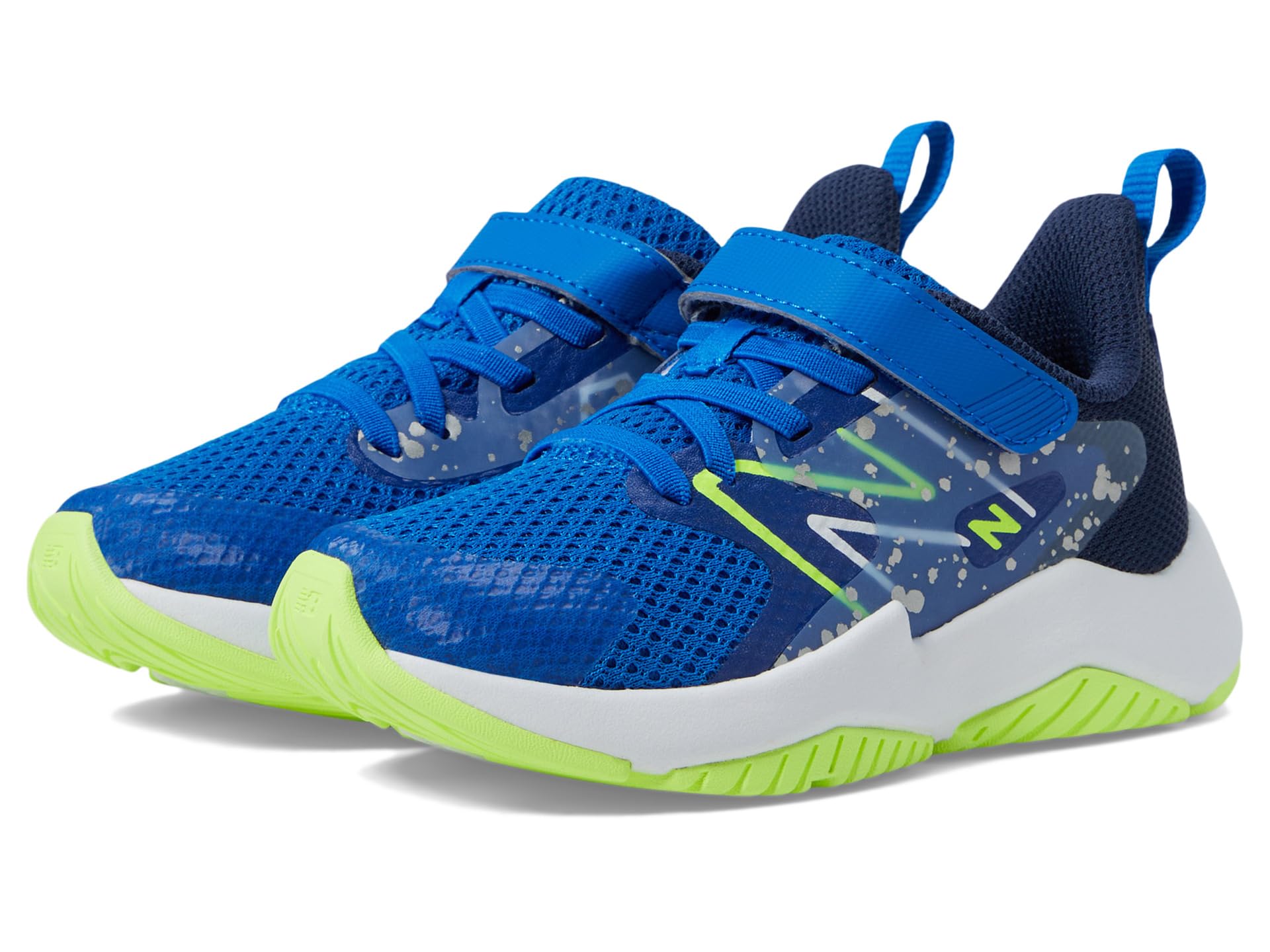 

Кроссовки New Balance Kids Rave Run v2 Bungee Lace with Hook-and-Loop Top Strap, цвет Team Royal/Blue Oasis