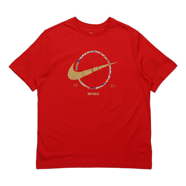 

Футболка sportswear logo printed short sleeve tee men red Nike, красный