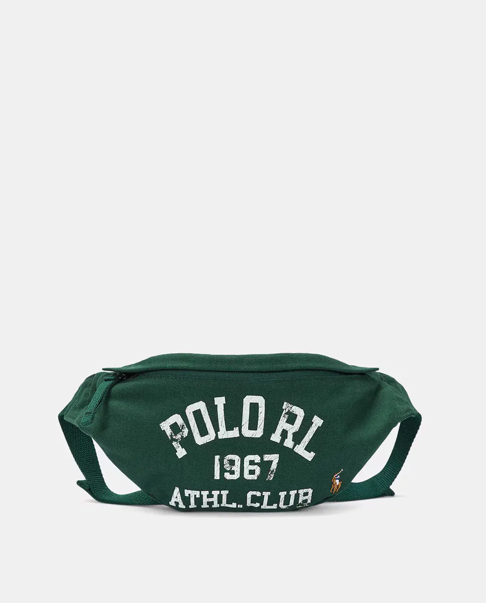 

Мужская поясная сумка из холщовой ткани с принтом Polo RL Ralph Lauren, темно-зеленый