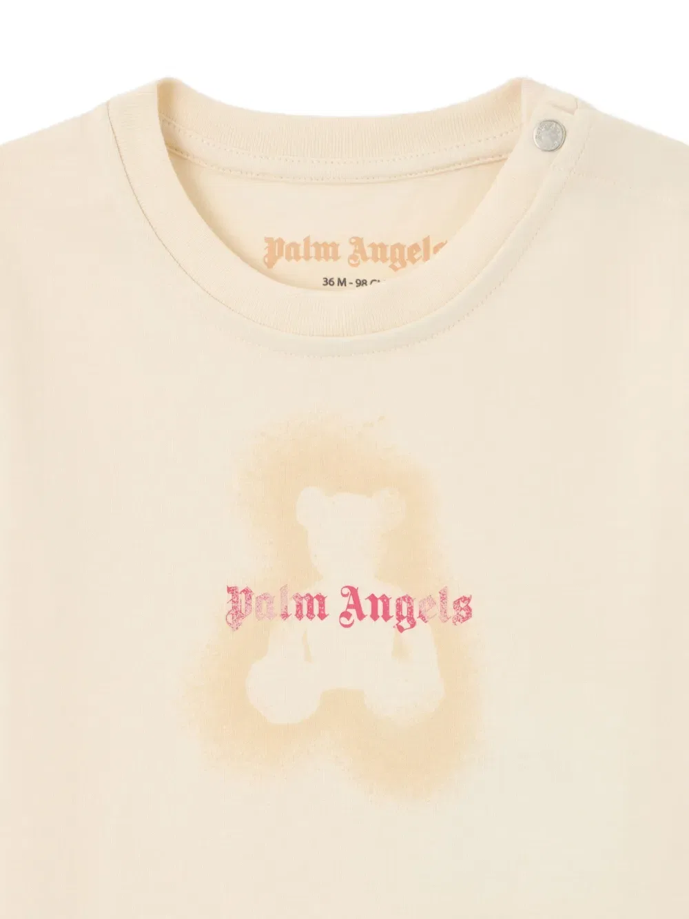 Футболка с принтом медведя Spray Palm Angels Kids, нейтральный — фото 3