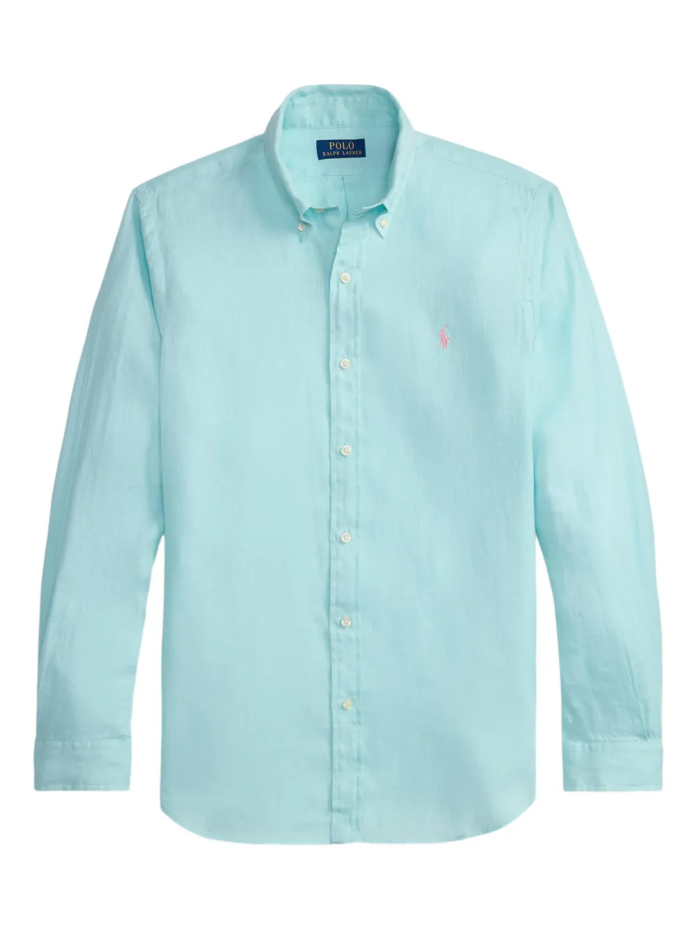Рубашка с длинными рукавами и вышивкой Polo Ralph Lauren, синий