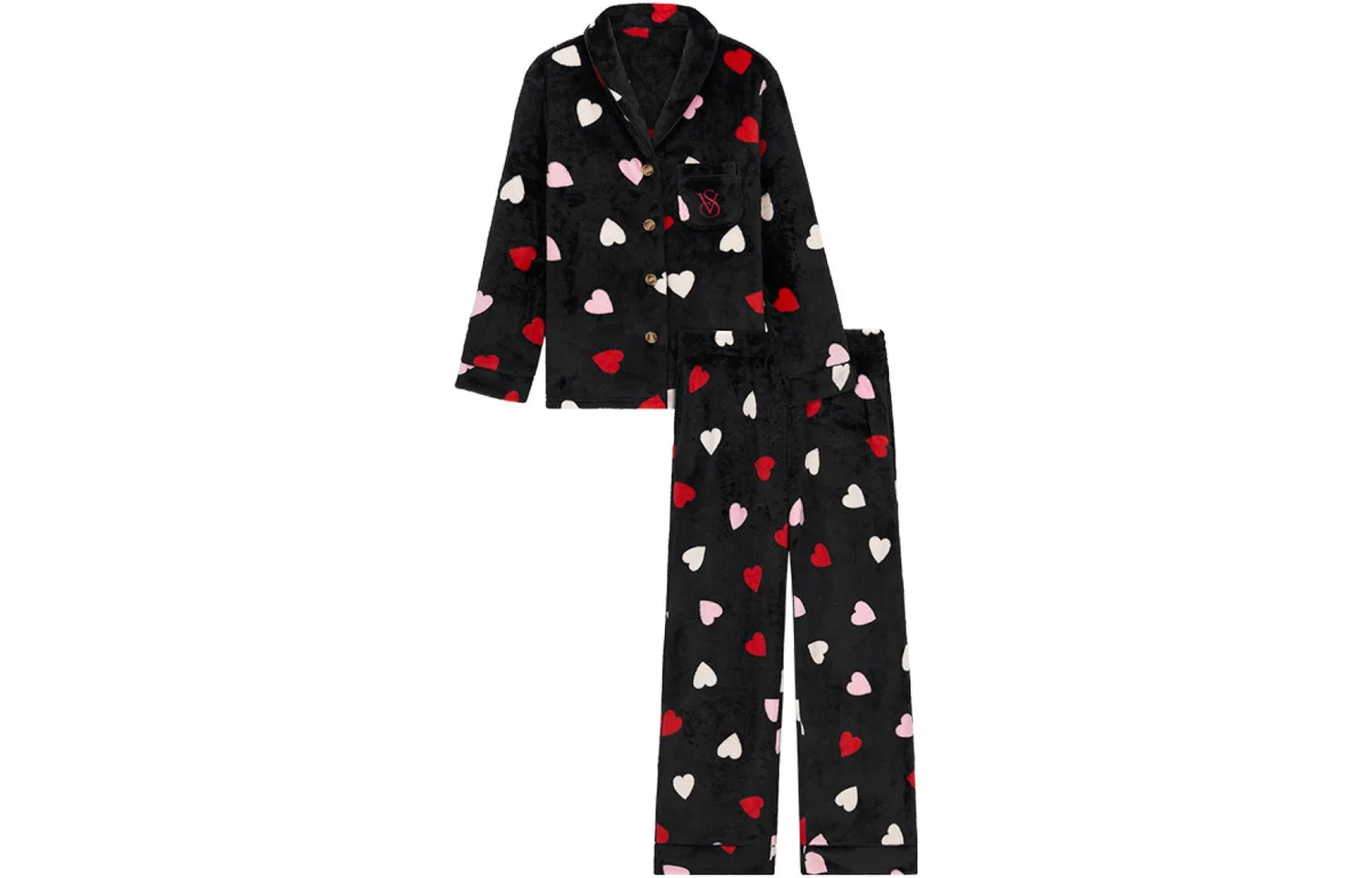 Victoria's Secret Пижамный комплект женский Heartbeat черный