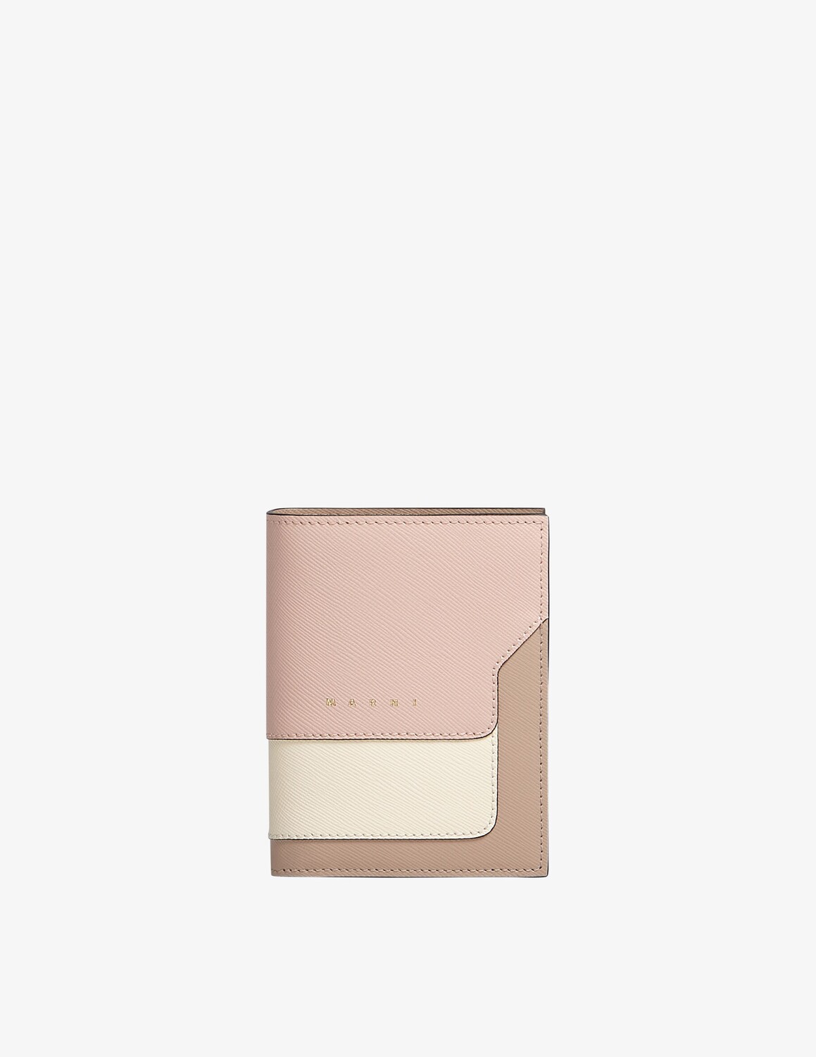 

Кожаный кошелек Vanitosi Marni, цвет Camellia/Talc