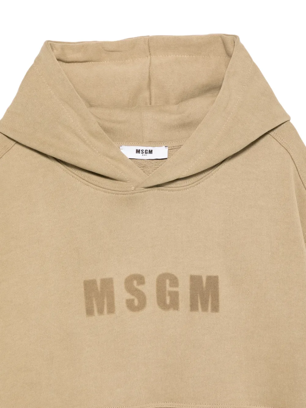 Худи с короткими рукавами MSGM Kids, зеленый — фото 3