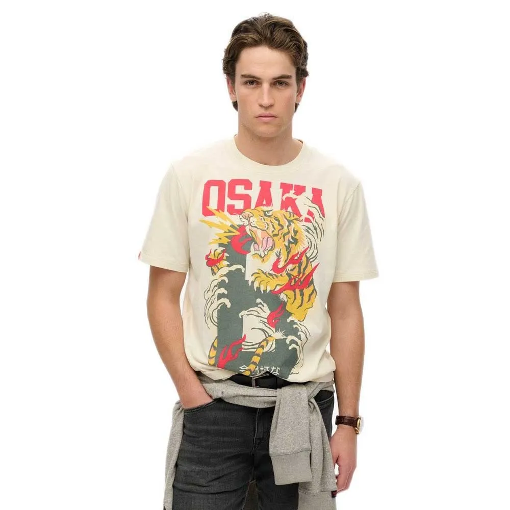 

Футболка с коротким рукавом Superdry Osaka Loose, бежевый