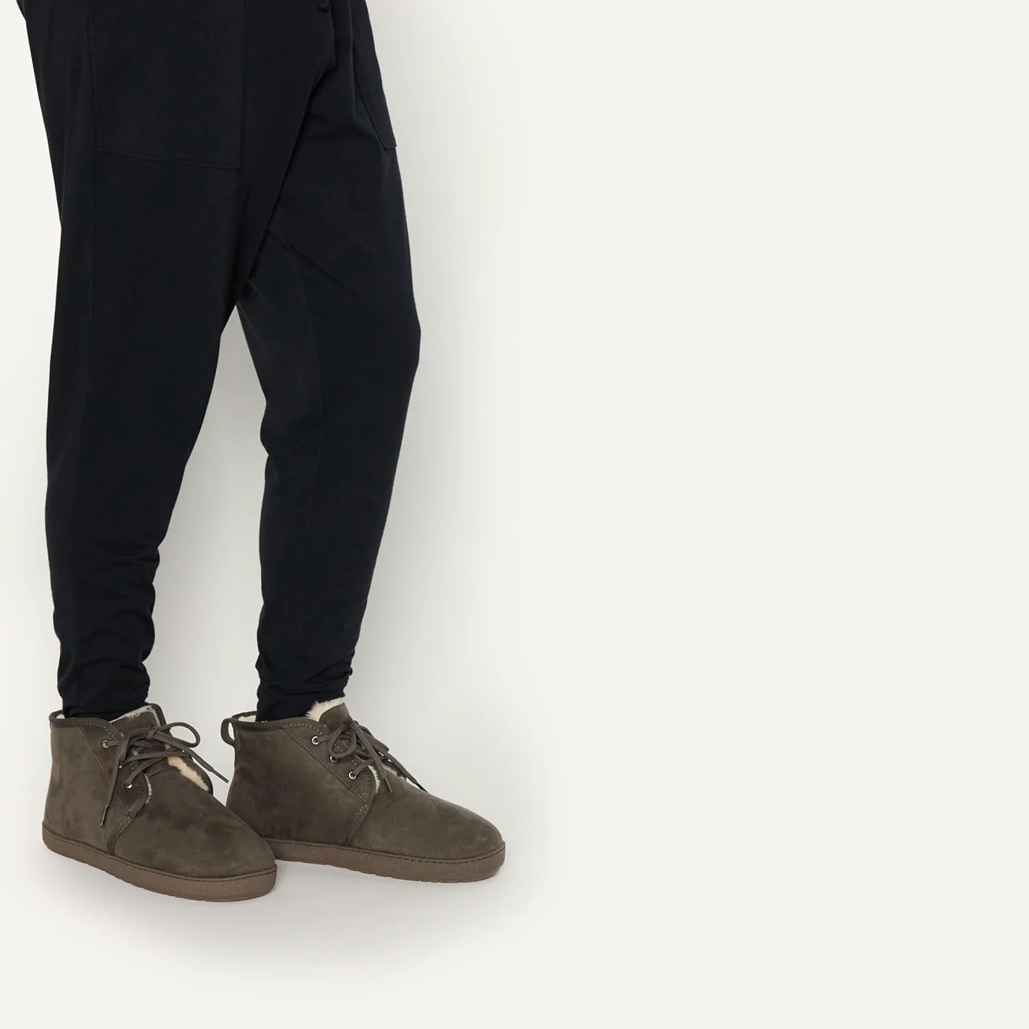 Мужские ботинки Chukka на подкладке из шерпы Amazon Essentials, серый — фото 2