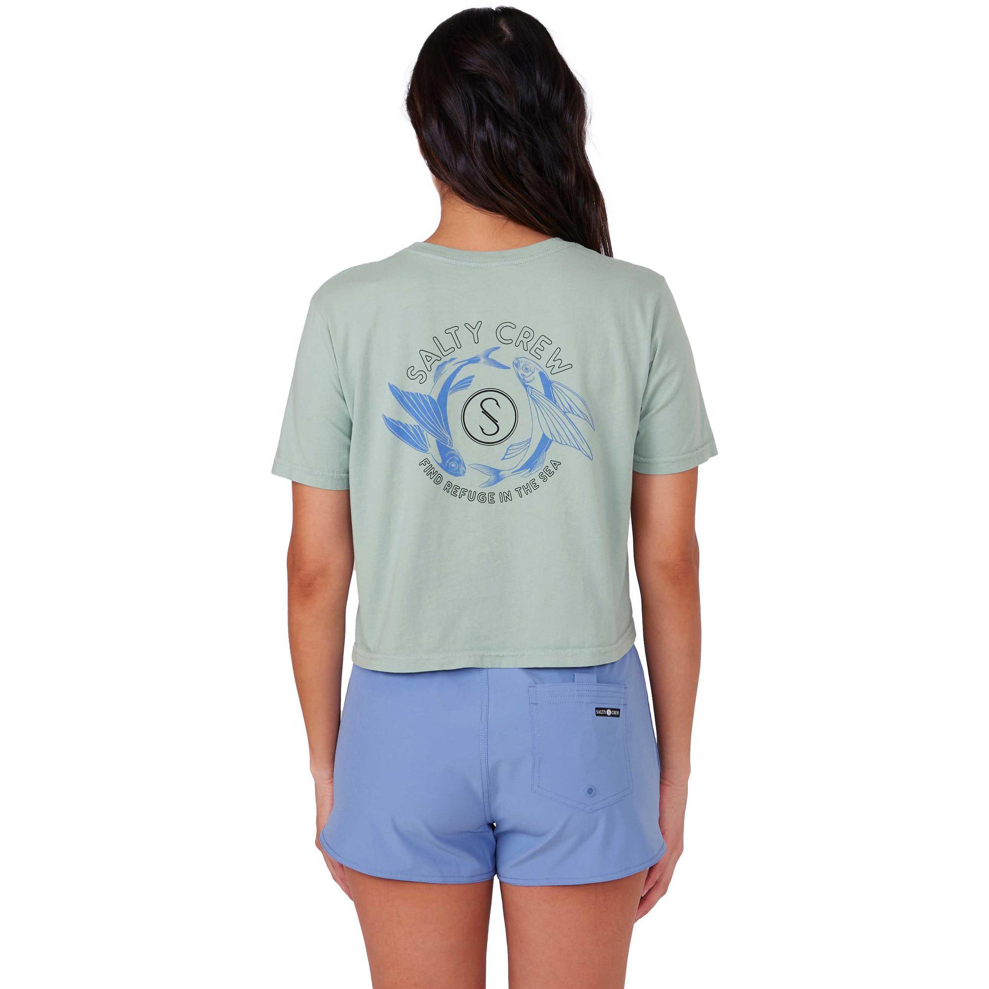 

Женская укороченная футболка с коротким рукавом "Fin and Yang". Salty Crew, Jade, Зеленый, Женская укороченная футболка с коротким рукавом "Fin and Yang". Salty Crew, Jade