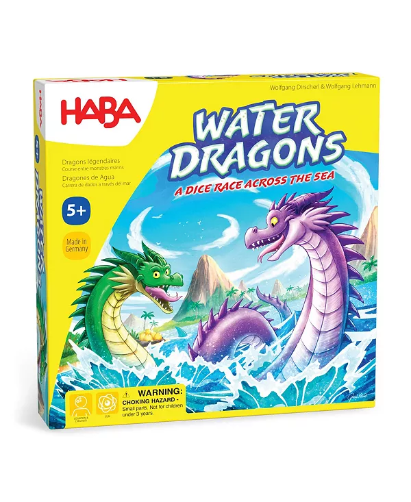 

Водные драконы: детская настольная игра и динамичная игра с кубиками из дерева для детей от 5 лет, сделано в Германии. Haba, mutli