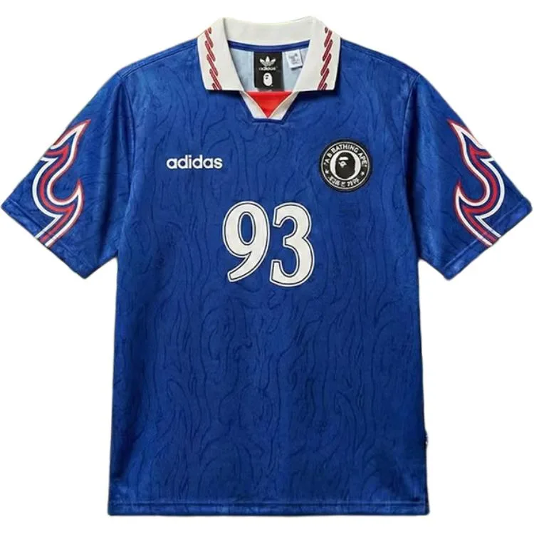 Bape SSL Flame Jersey поло Unisex Adidas Originals, темно-синий