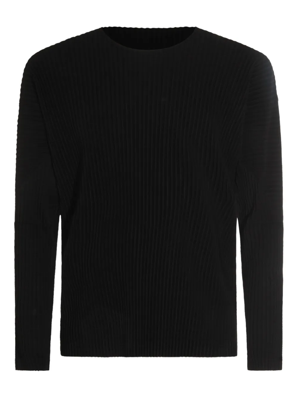 

Плиссированная футболка с длинными рукавами Homme Plissé Issey Miyake, черный