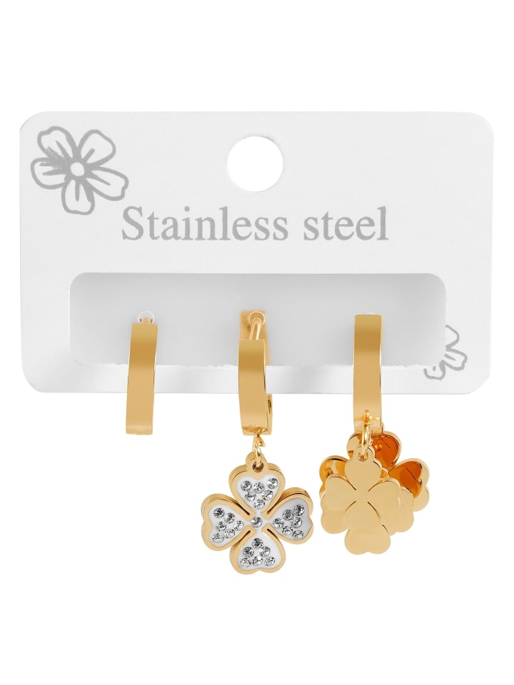 

Adeliás Женский кулон - кулон в виде клеверного листа из нержавеющей стали с золотым покрытием