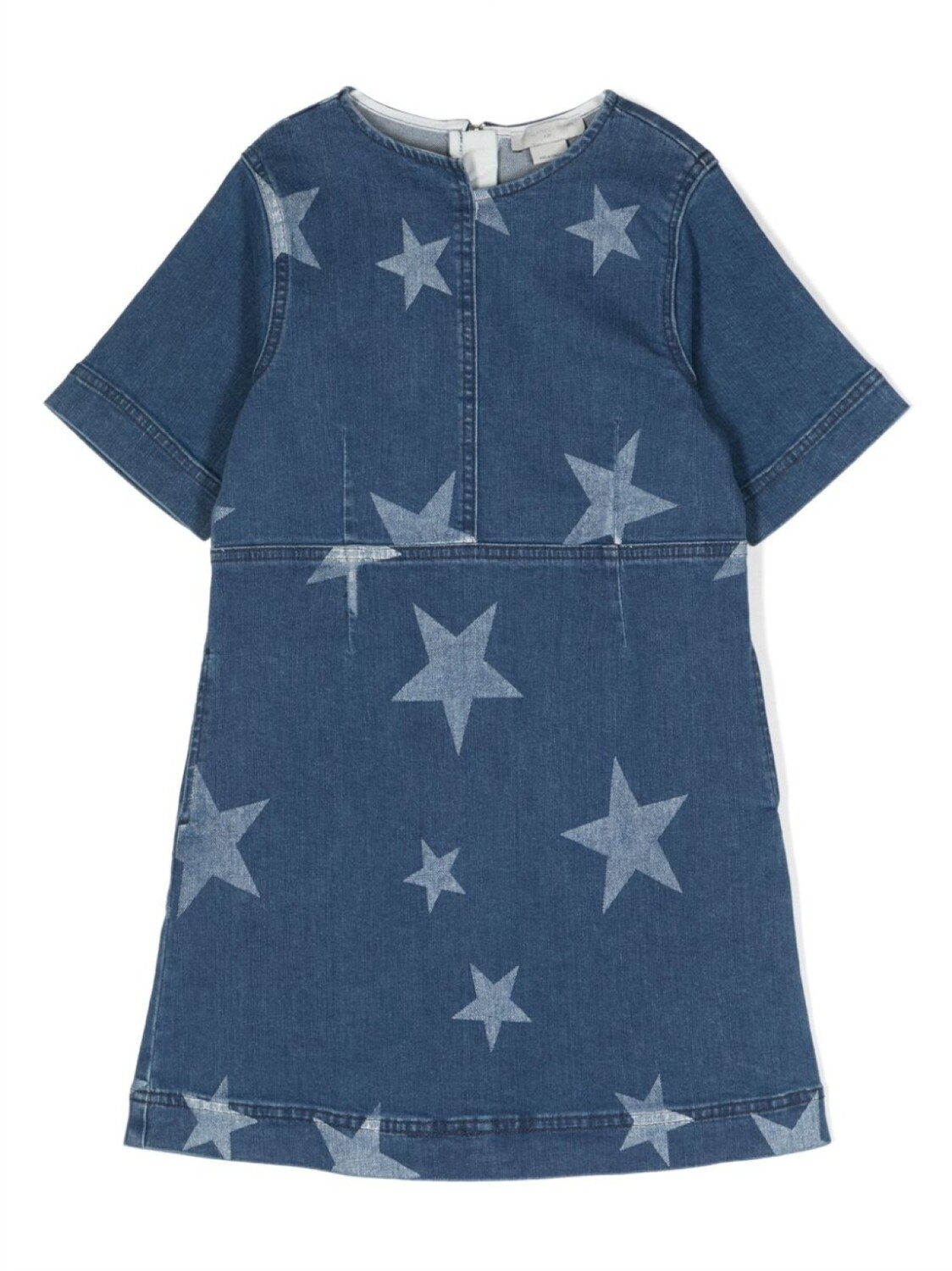 

Stella McCartney Kids джинсовое платье с принтом, синий
