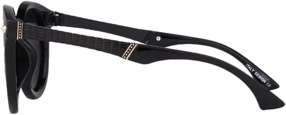 

Модные солнцезащитные очки с зеркальной поверхностью и заклепками, круглые, для женщин, в крупной оправе, для водителей, мужские солнцезащитные очки UV400 generic, C4