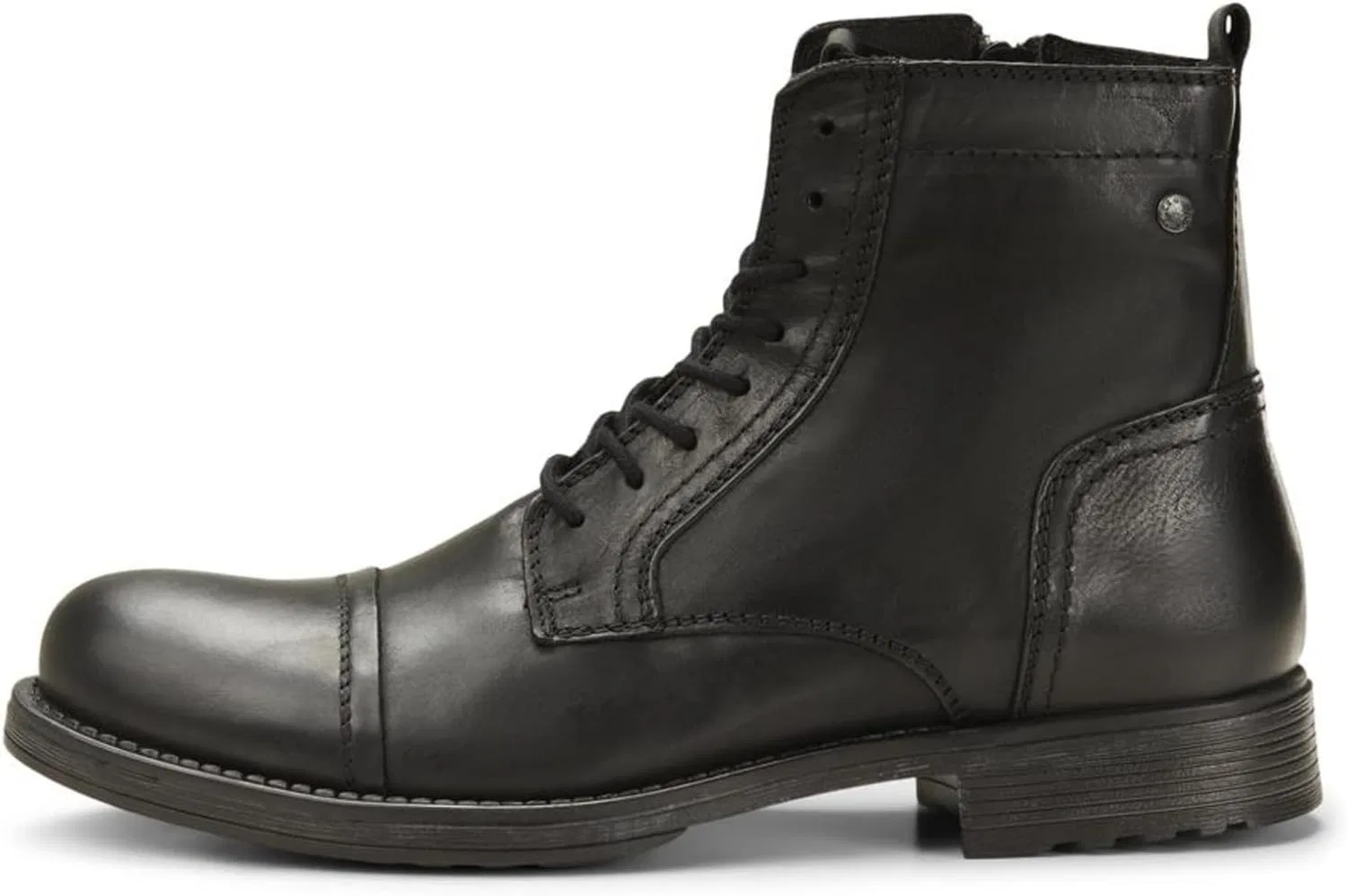 Мужские байкерские ботинки Jack & Jones Jfwrussel из коричневой кожи, цвет "камень", размер 19 — фото 3