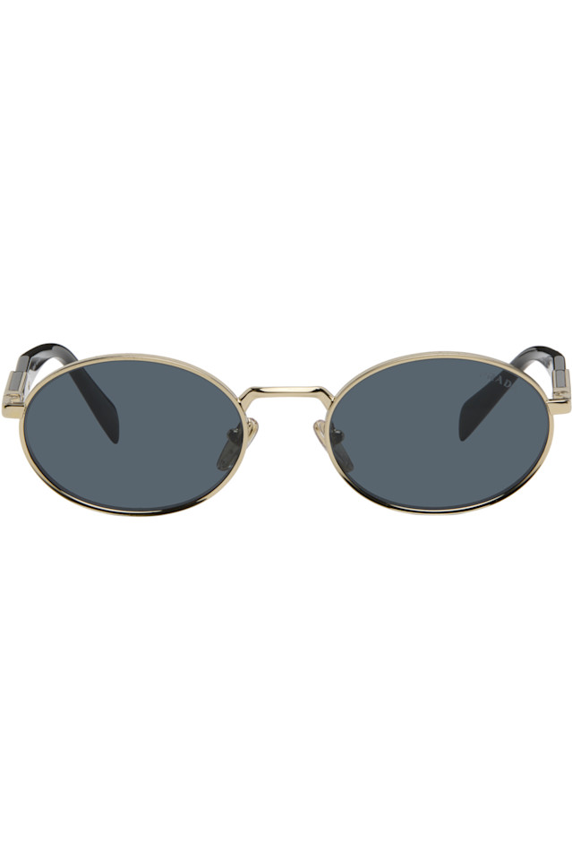 

Золотые солнцезащитные очки из коллекции Prada Eyewear, бледно-золотистый/темно-серый