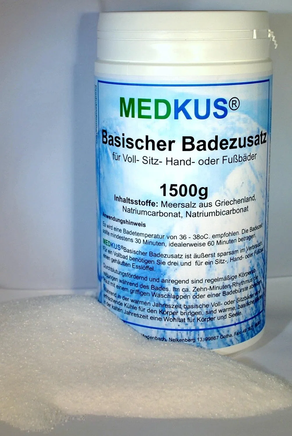 Базовая соль для ванн 1500 г от AN Medkus