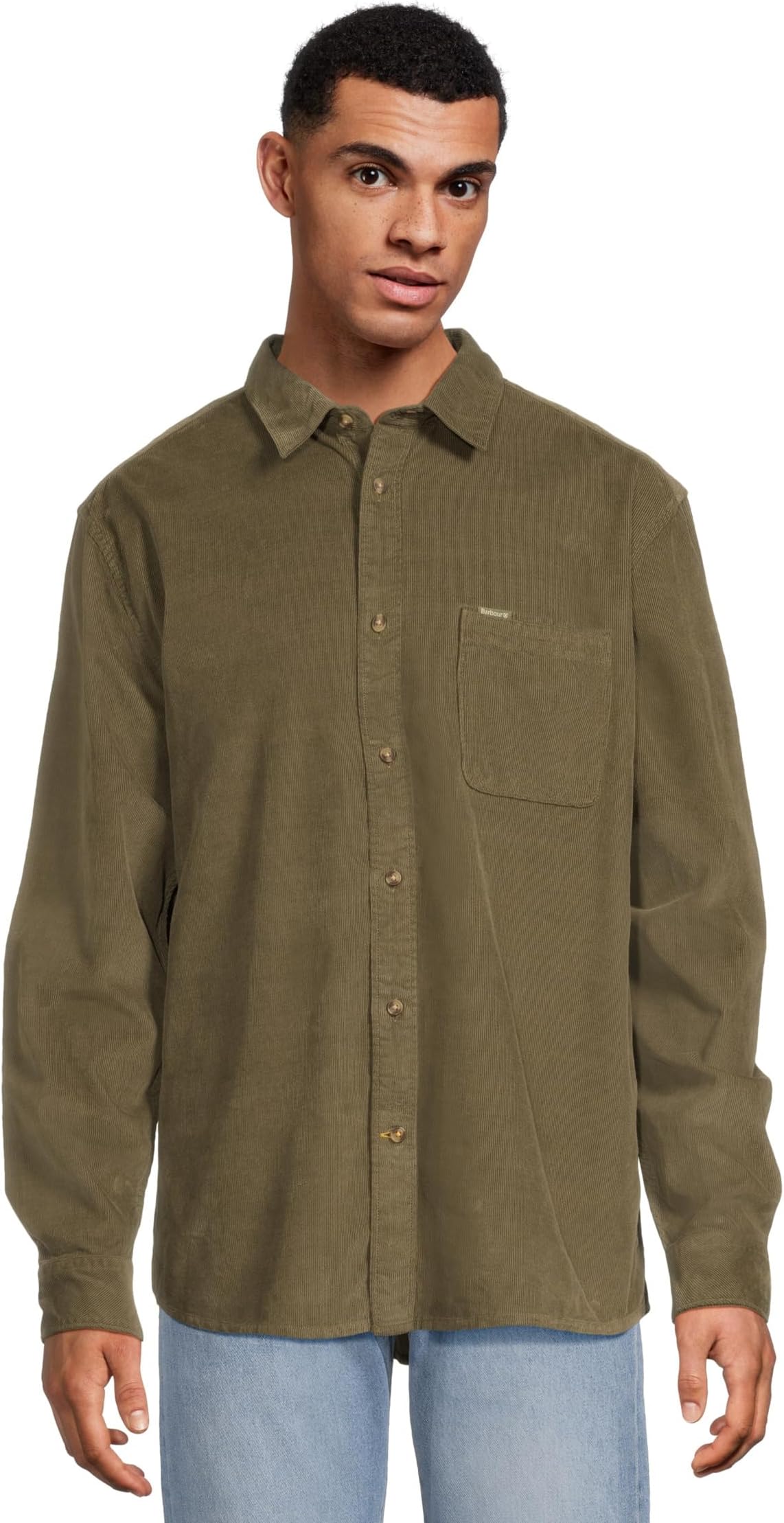 

Мужская свободная вельветовая рубашка Bramside Barbour, Olive