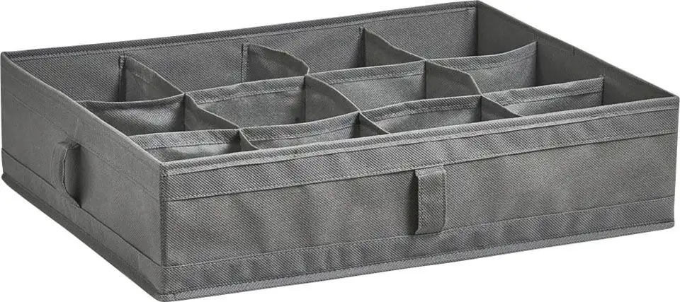 

Zeller Present Organizer "12 отделений", (1 шт.), ящик для хранения, складной, для стирки 44х11х34 см, серый