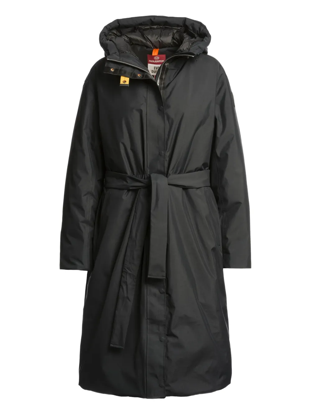 

Пальто с капюшоном и поясом Parajumpers, черный