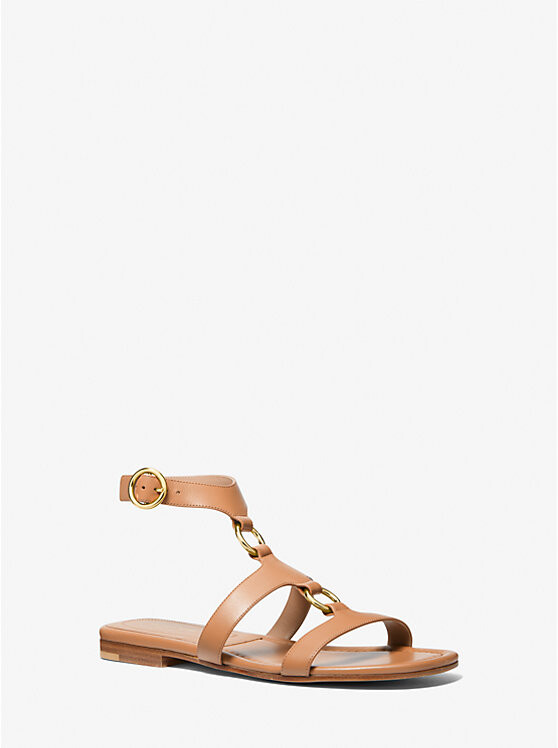 

Кожаные сандалии с кольцом Dusty Ring Michael Kors Collection, бежевый