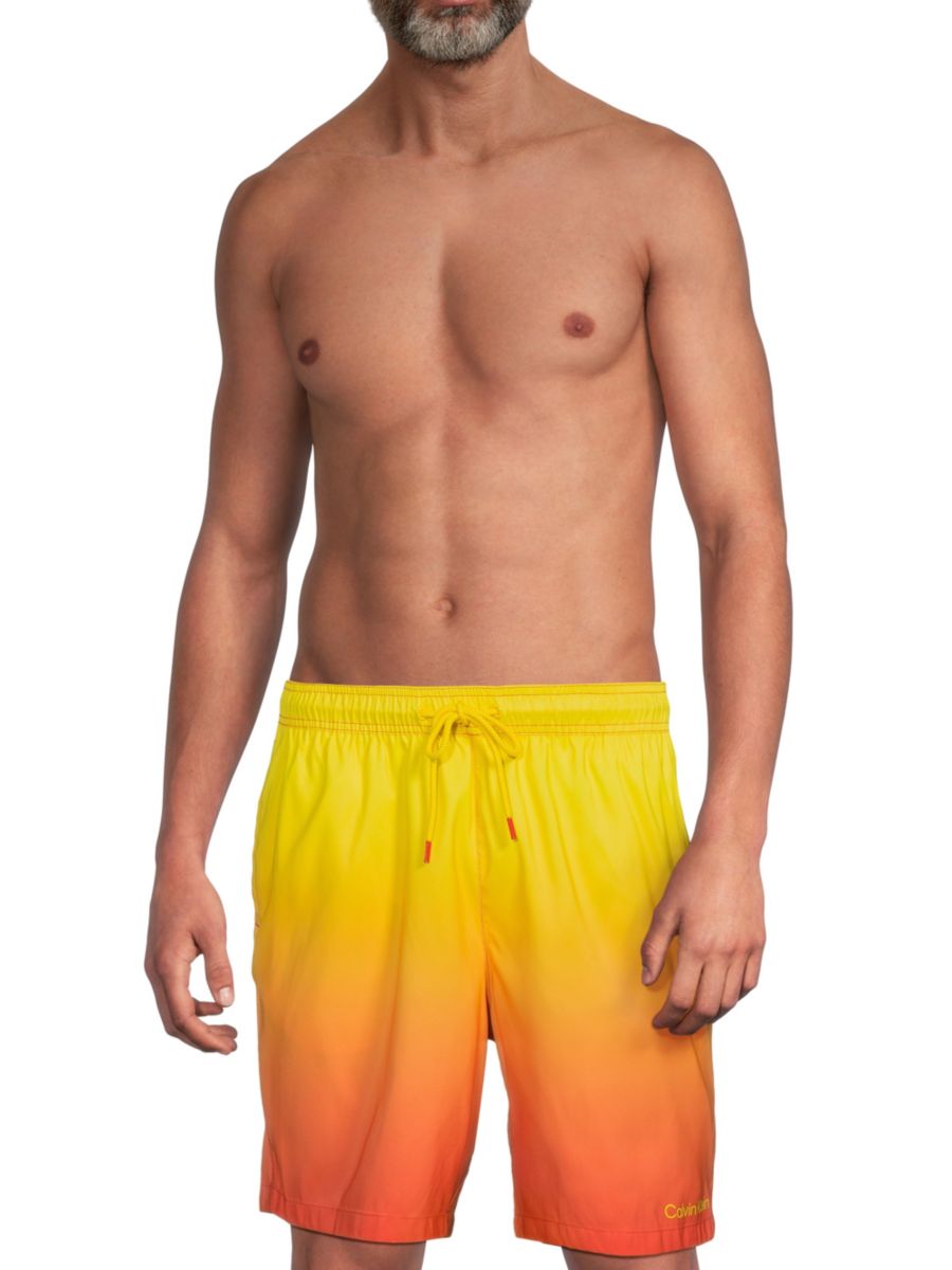 

Плавки-шорты с завязками и эффектом омбре Calvin Klein, цвет Hot Coral