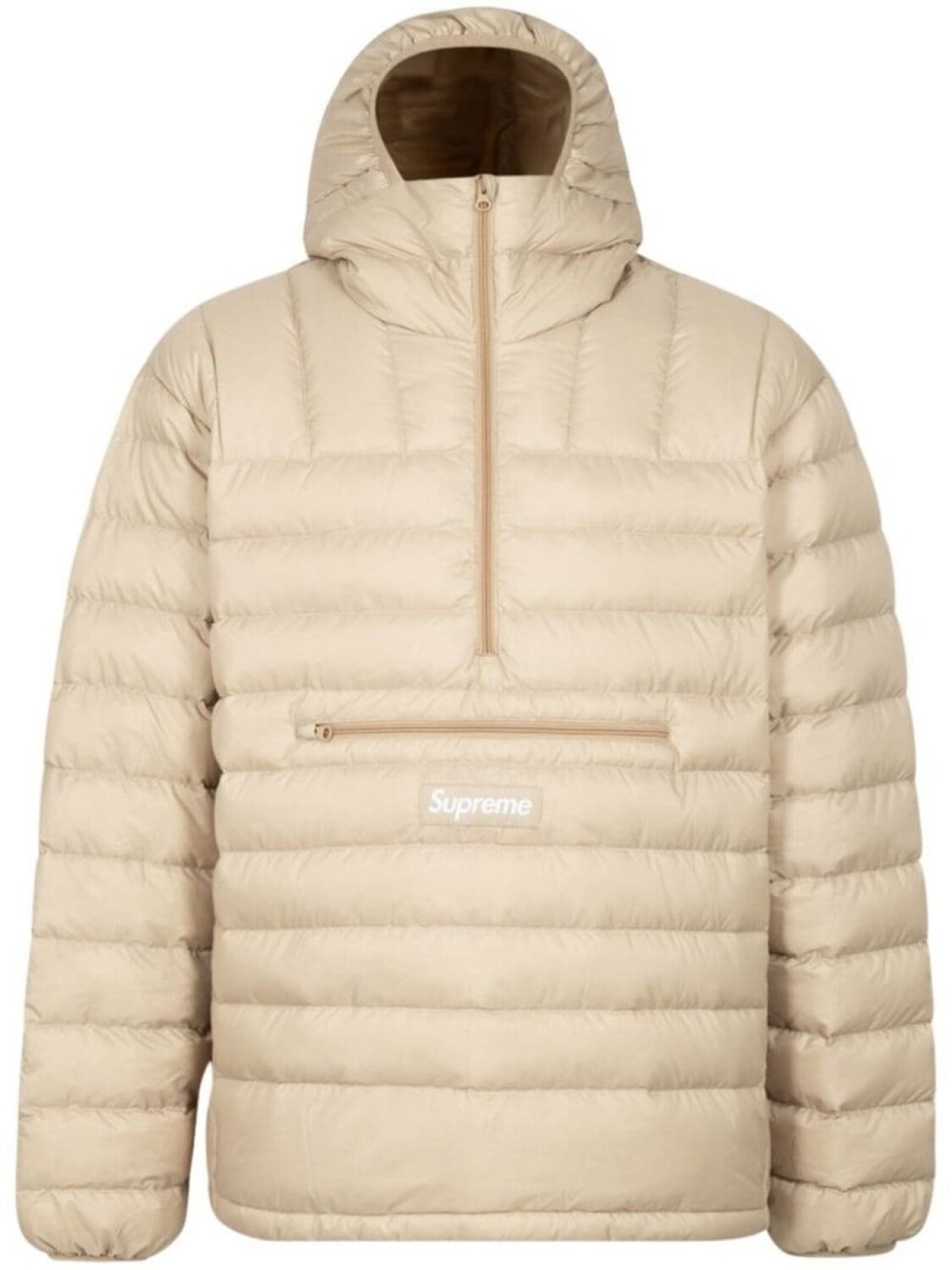 

Пуховик с капюшоном Supreme, бежевый