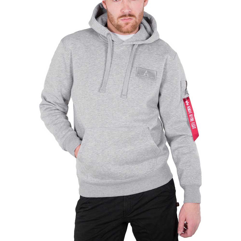 

Худи Alpha Industries Red Stripe, серый