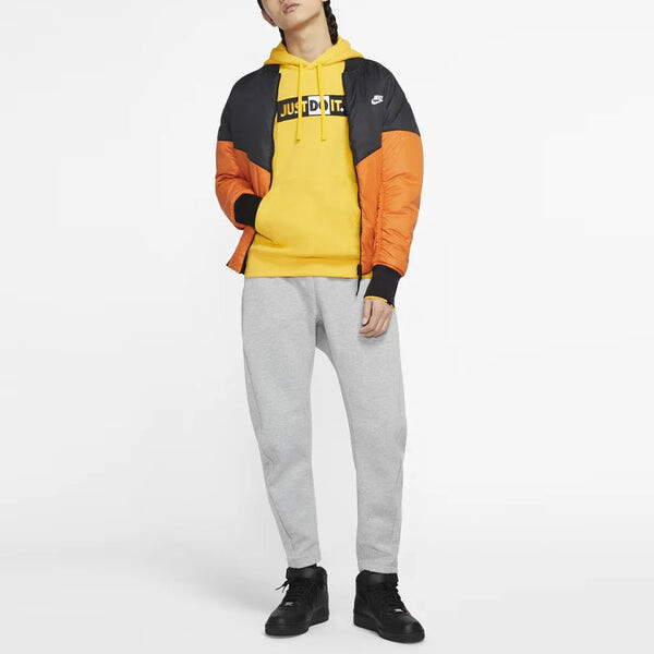 Толстовка Nike Sportswear Just Do It Hat For Men Gold, желтый — фото 2
