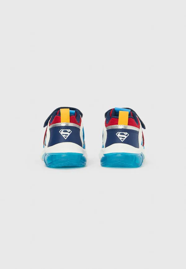 Кроссовки superman ciberdron для мальчиков Geox, Light Blue/Red — фото 3